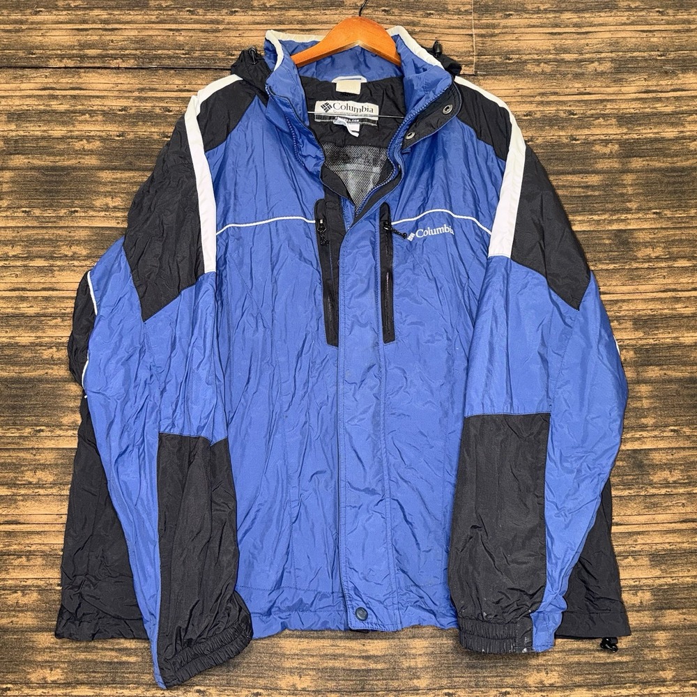 Columbia Bugaboo Interchange Jacket Mens 2XL Blue Vintage 90s Ski Outdoor